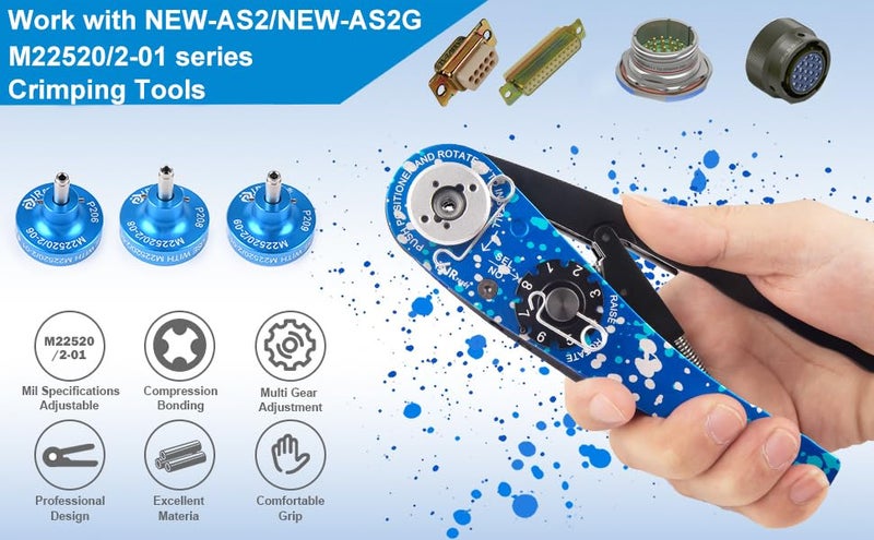 JRready M22520 2 01 series Positioner Kit ST5114 P series positioner and adjustable positioner work with NEW-AS2 NEW-AS2G NEW-W1A MH800 W1Q AS22520 2 01 crimping tool for 20 20D 22M Solid Contacts - Image 5