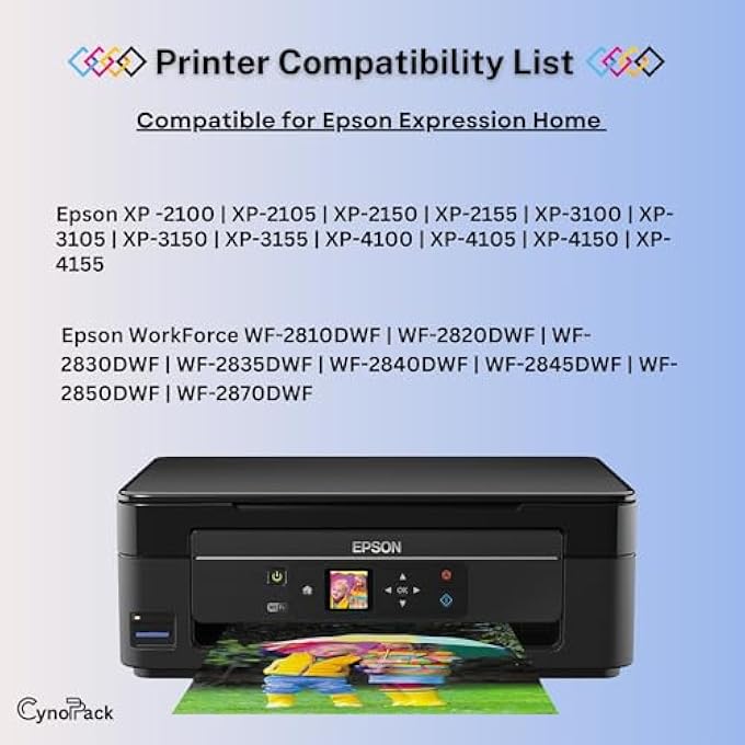 603XL EPSON COMPATIBLE INK CARTRIDGES MULTIPACK FOR EPSON EXPRESSION HOME XP-2100 XP-2105 XP-3100 XP-3105 XP-4100 XP-4105 WF-2810DWF WF-2830DWF WF-2835DW STARFISH INKS PRINTER - Image 2
