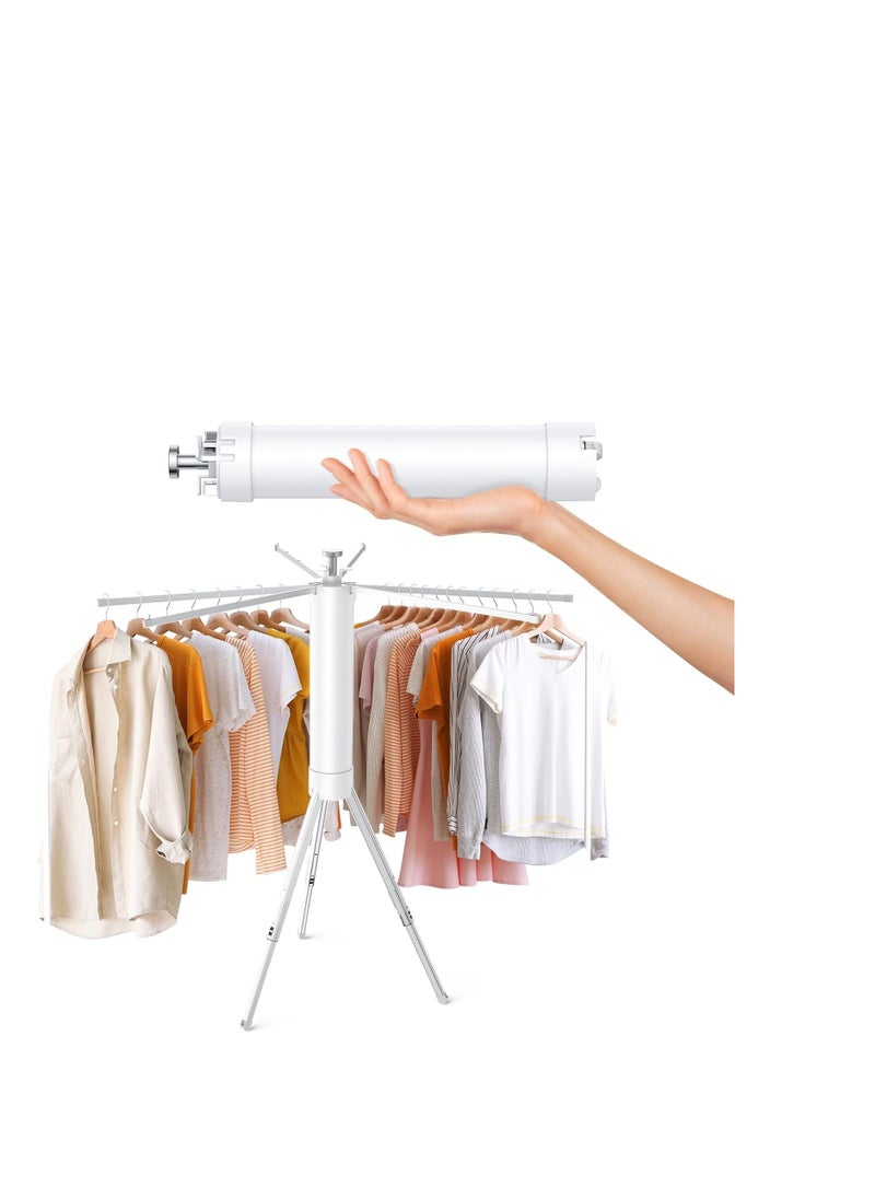 KASTWAVE - Tripod Clothes Drying Rack, Portable, Foldable and Space Saving, Collapsible Drying Rack for Laundry, Travel, Indoor, Outdoor, A Folding Clothing Rack for Both Travel and Daily Family Use - Image 1