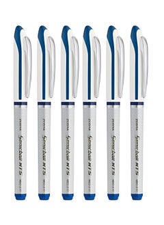 ZEBRA 6 Piece Sonicball NT5 Liquid Ink Pen Blue Smooth Writing Experience  - Image 1