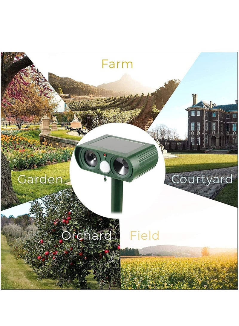 Generic Pet Repeller Dog Cat Bird Boar Mouse Mosquito Ultrasonic Solar Power Rechargeable Outdoor Indoor Tool Frighten Animals  - Image 5