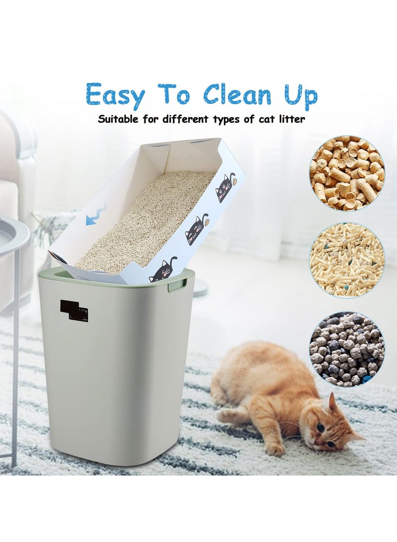 Generic Disposable Litter Boxes for Cats, 10 Pack Foldable Waterproof Travel Litter Tray, Portable Cardboard Liner Cat Litter Tray for Cat Small Pet Indoor Outdoor Travel (15.4 x 11.4 x 4.72 inches)  - Image 3