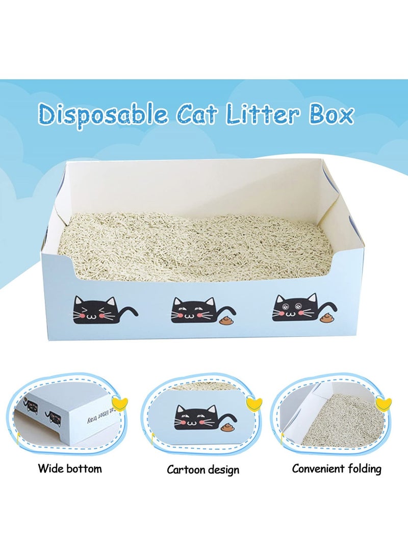 Generic Disposable Litter Boxes for Cats, 10 Pack Foldable Waterproof Travel Litter Tray, Portable Cardboard Liner Cat Litter Tray for Cat Small Pet Indoor Outdoor Travel (15.4 x 11.4 x 4.72 inches)  - Image 5
