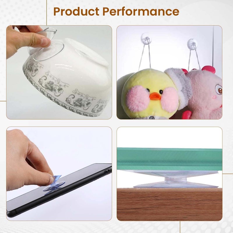 Homeaura أكواب شفط هوم أورا للزجاج أكواب شفط مزدوجة الجوانب من PVC 30 مم 10 قطع - Image 3