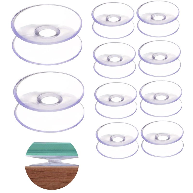 Homeaura أكواب شفط هوم أورا للزجاج أكواب شفط مزدوجة الجوانب من PVC 30 مم 10 قطع - Image 1