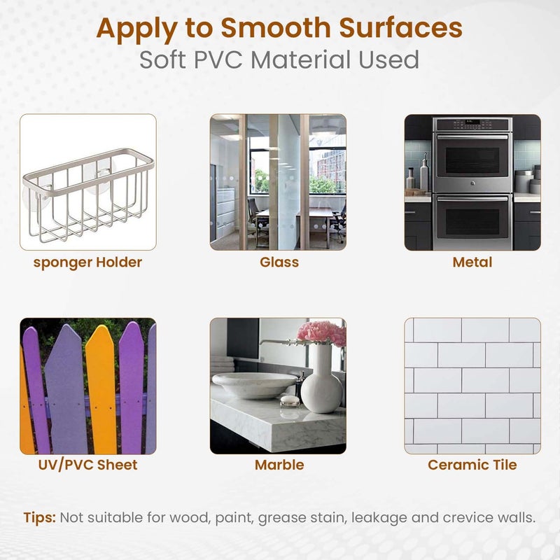 Homeaura أكواب شفط هوم أورا للزجاج أكواب شفط مزدوجة الجوانب من PVC 30 مم 10 قطع - Image 4