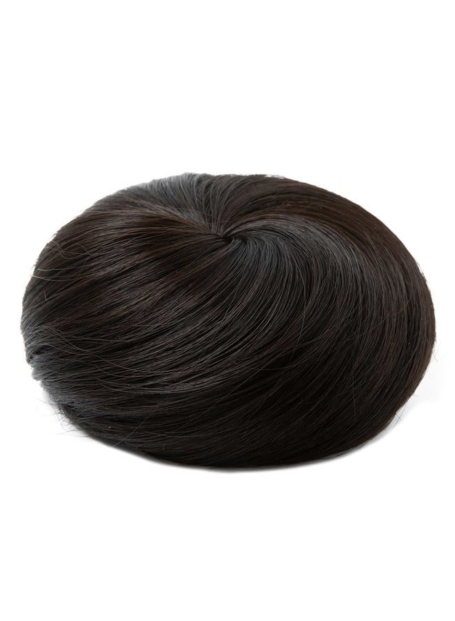 SARLA إكستنشن كعكة شعر بني وأسود مع حبل سحب لكعكات الباليه لقطع الشعر للنساء والفتيات والسيدات، كعكة دونات صناعية - Image 2