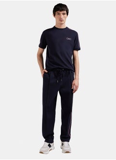 Regular fit jogging pants with piping