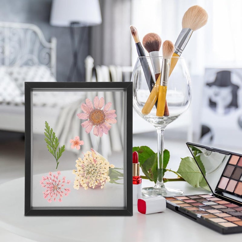 Garneck Double-sided 10-inch Glass Photo Frame Black, Nordic Retro Style for Wall Mount and Tabletop Display, Home Décor Picture Frame with Glass Panels - Image 5