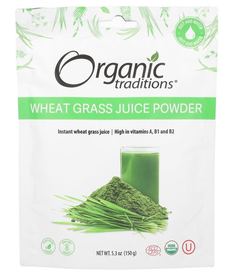 Organic Traditions Wheat Grass Juice Powder  5.3 oz (150 g)