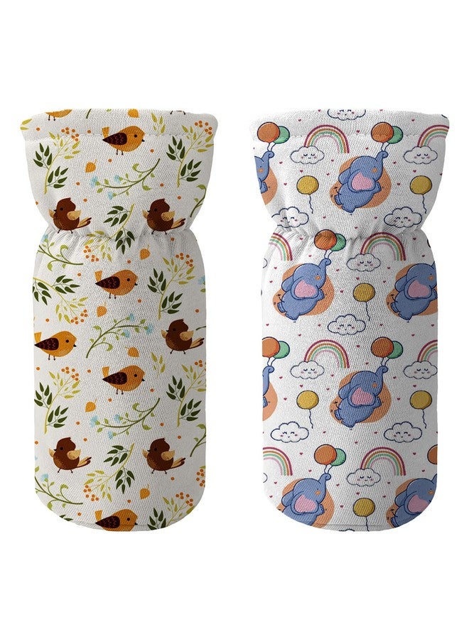 كاستم كاتش حقيبة حمل عصرية من القطن الناعم وحقيبة حمل وغطاء زجاجة مع حزام، عبوة من قطعتين (في السحاب)، متعدد الألوان - Image 1