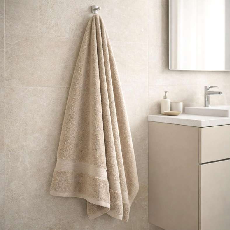 Pan Home Ultra Luxe Turkish Cotton Bath Sheet Sand 90x150 cm - Image 1