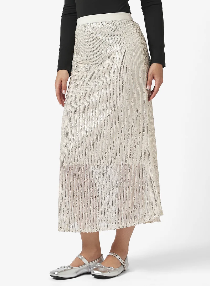 Ginger Sequin Embellished Maxi Skirt
