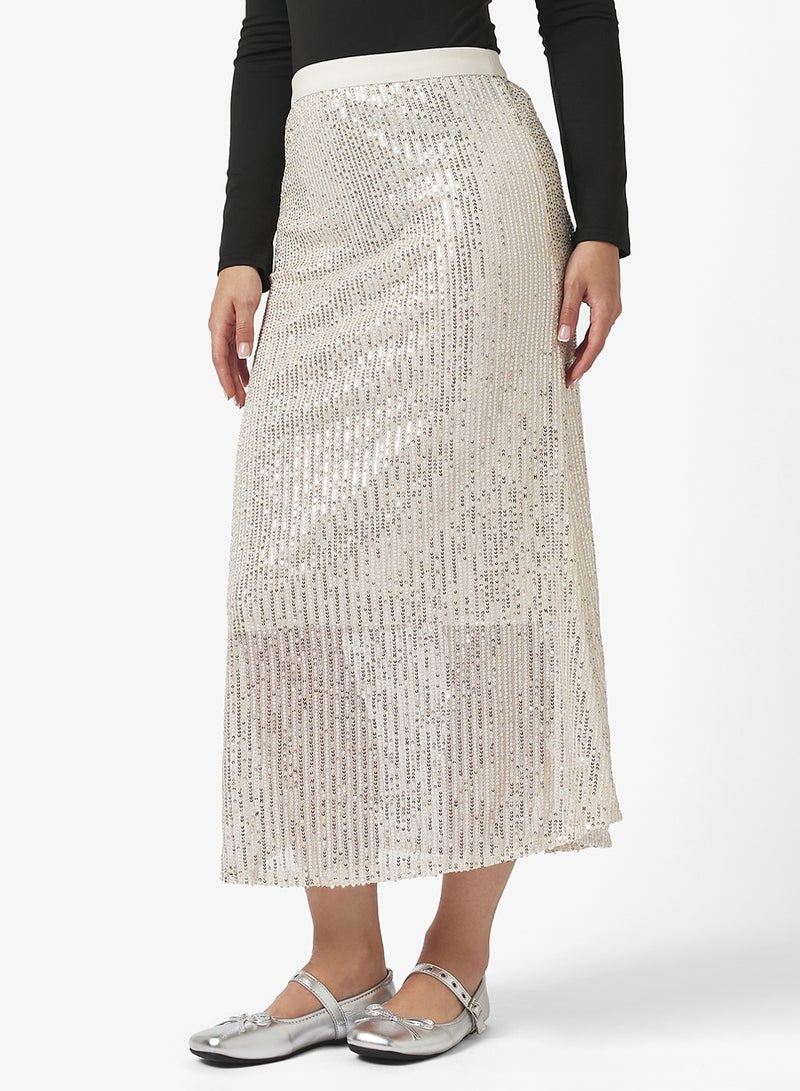 Ginger Sequin Embellished Maxi Skirt - Image 1