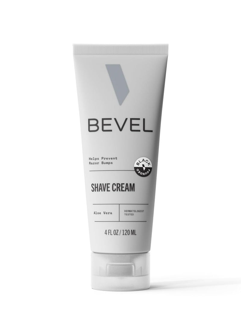 Bevel Bevel Shaving Cream for Men, Moisturizing Shave Cream with Aloe Vera and Vitamin E to Soothe Skin and Prevent Razor Bumps, 4 Fl Oz (Packaging May Vary) - Image 1