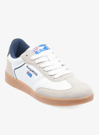 kangaROOS WHITE Men's Logo Detail Sports Shoes with Lace-Up