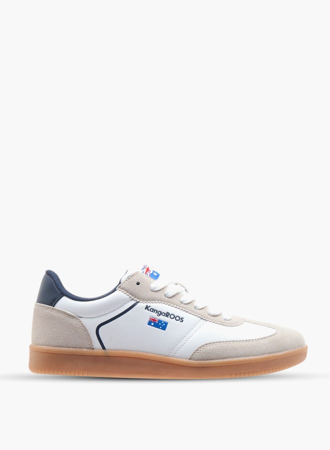 Men's Logo Detail Sports Shoes with Lace-Up Closure
