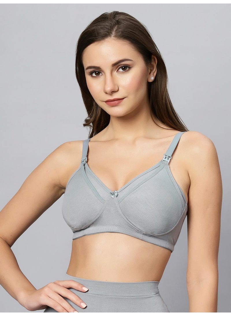 TUMMY Bamboo Cotton Panty Set Full Coverage Nursing Bra for Postpartum, Pregnancy & Breastfeeding || Comfortable Underwear for Women Belly Support - Image 4