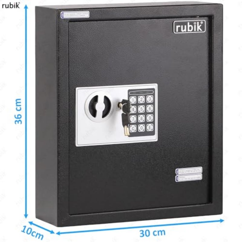 40Keys Metal Storage Safe Box Cabinet with Key and Digital Pin Code Lock, Wall Mounted For Hotels Realestate Warehouse Schools Universities Business Black, 40 Keys Capacity - Image 5