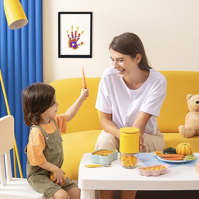 مجموعة بصمة اليد العائلية من ، إطار خشبي للحرف اليدوية التذكارية، مجموعة هدايا لا نهائية، دهانات غير سامة، أوراق شفافة (أسود) - Image 3