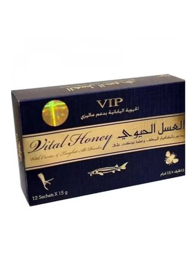 في آي بي عسل ماليزي عضوي ١٢ كيس ١٥ جم
