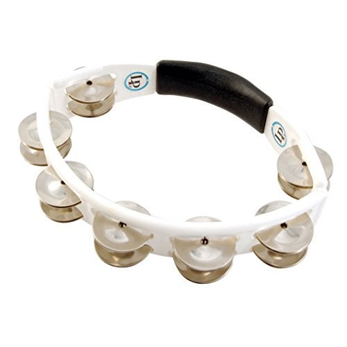 Latin Percussion LP152 Cyclops, Steel Jingles, White, Hand Held Tambourine - Image 2