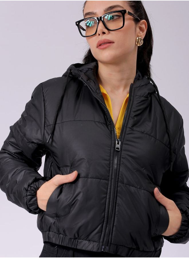 Freehand - Women Regular Fit Solid Puffer Jacket - Image 1