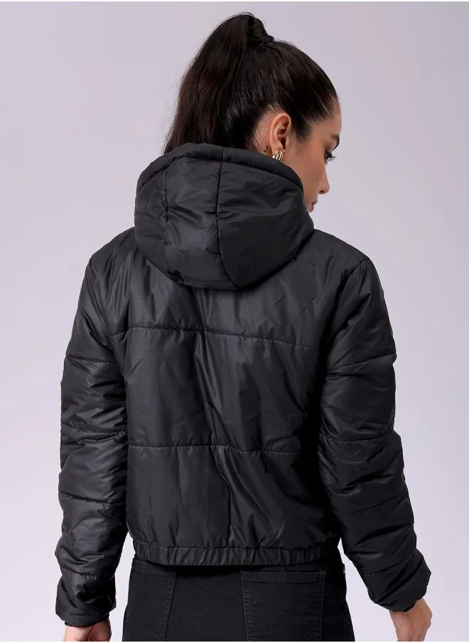 Freehand Women Regular Fit Solid Puffer Jacket