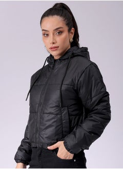 Freehand Women Regular Fit Solid Puffer Jacket  - Image 4