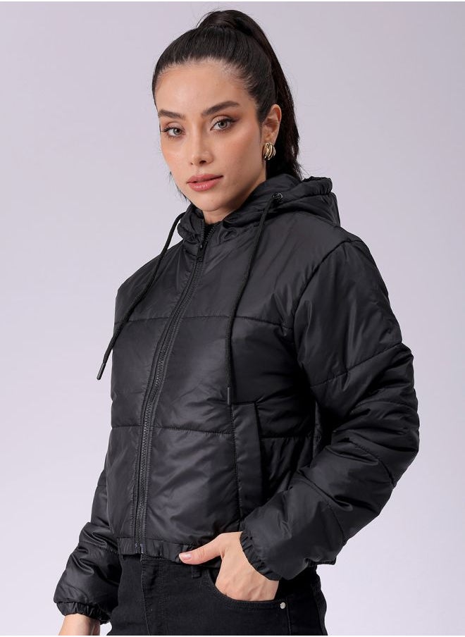 Freehand - Women Regular Fit Solid Puffer Jacket - Image 1