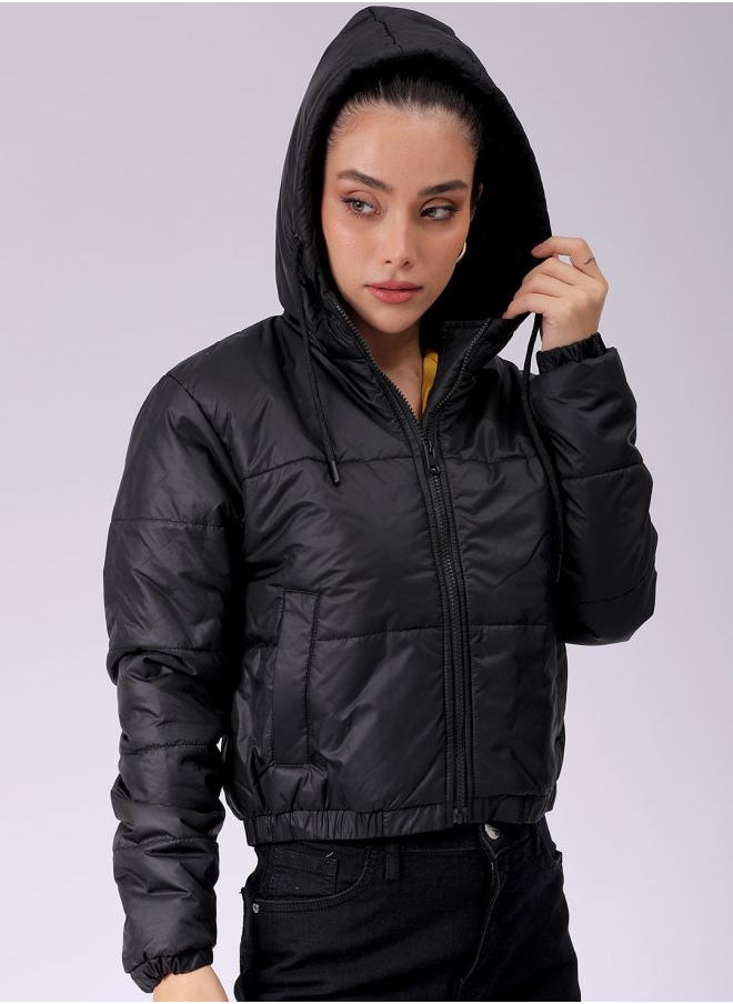 Freehand - Women Regular Fit Solid Puffer Jacket - Image 1