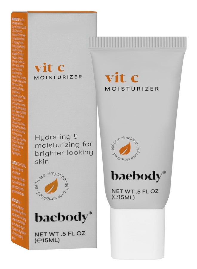 Baebody Made in USA Vitamin C Face Moisturizer - Travel Size Brightening Vitamin C Cream Moisturizer with Jojoba Oil - Anti Aging and Hydrating (0.5 fl oz/15 ml) - Image 1
