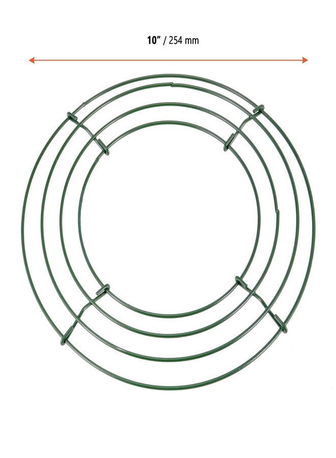 مجموعة سينجون من 20 إطارًا معدنيًا لإكليل الزهور مقاس 10 بوصات، إطار معدني أخضر داكن لإكليل الزهور، حلقات سلكية لإكليل الزهور مناسبة لأعياد الميلاد، ورأس السنة، وعيد الشكر، وعيد الحب، وحفلات الزفاف - Image 2