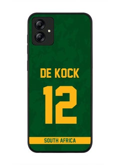 Rugged Black Edge Case for Samsung Galaxy A04, Slim fit Soft Case Flexible Rubber Edges Thin Cover - Player Name - David Miller, Jersey Number- 10