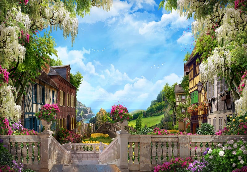 Reyhui Wall Murals for Bedroom Venice Garden Large Mural Wallpaper Wall Stickers 151''x105''(Not Self-Adhesive) - Image 2
