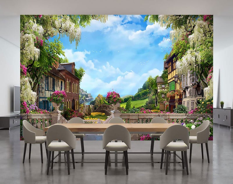 Reyhui Wall Murals for Bedroom Venice Garden Large Mural Wallpaper Wall Stickers 151''x105''(Not Self-Adhesive) - Image 4