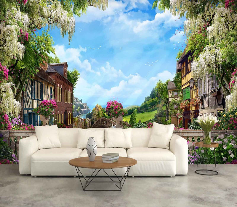 Reyhui Wall Murals for Bedroom Venice Garden Large Mural Wallpaper Wall Stickers 151''x105''(Not Self-Adhesive) - Image 3