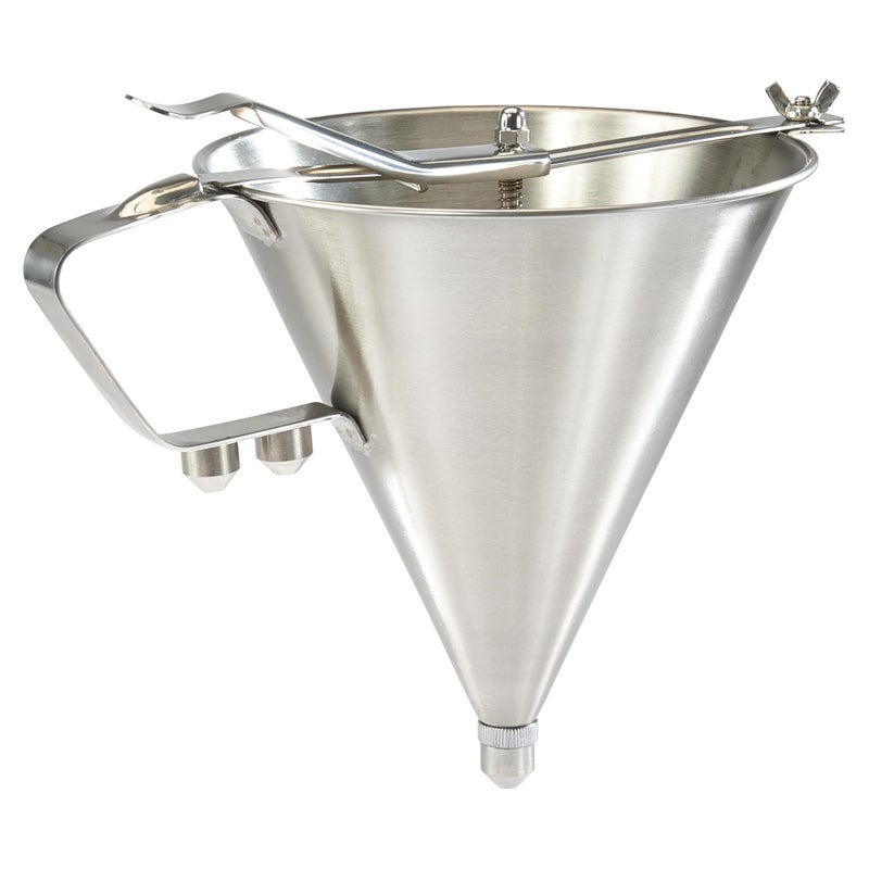 Winco Stainless Steel Confectionery Funnel with 3 Nozzles Medium