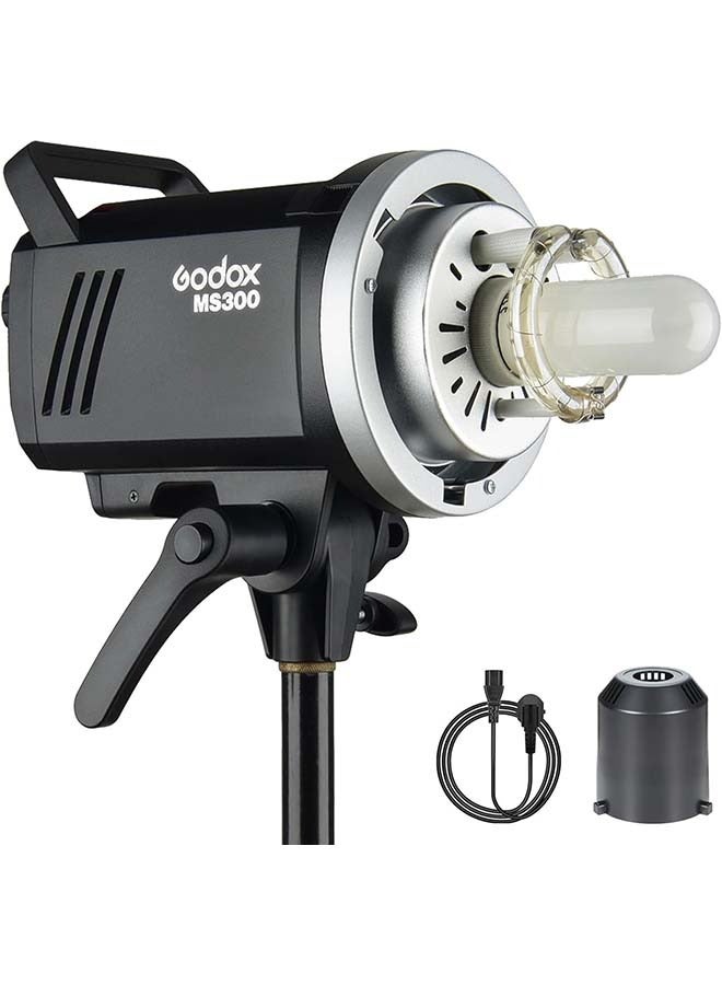 Godox MS300 Compact 300W Studio Flash,Small and Portable 2.4G Wireless X System GN58 5600K Monolight with Bowens Mount 150W Modeling Lamp, 0.1-1.3s Recycle Time Outstanding Output Stability
