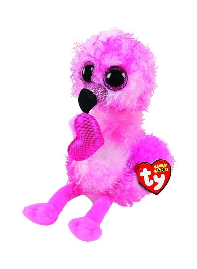 NIBEMINENT Beanie Boo Small Dainty The Flamingo Plush Toy 6inch