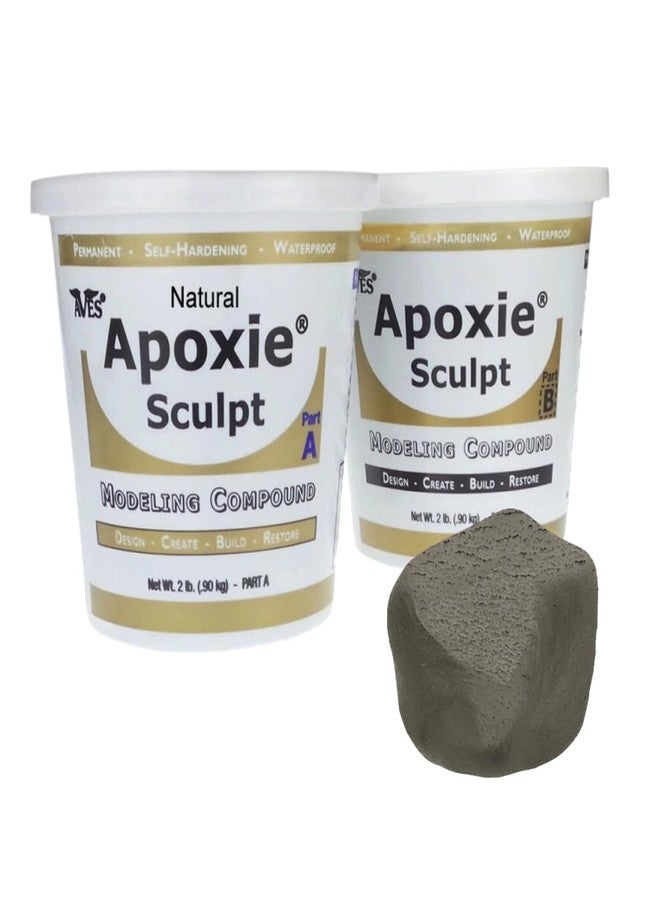 Aves Apoxie Sculpt - 2 Part Modeling Compound (A & B) - 4 Pound, Apoxie Sculpt for Sculpting, Modeling, Filling, Repairing, Easy to Use - Natural - Image 1