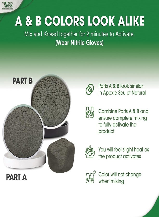 Aves Apoxie Sculpt - 2 Part Modeling Compound (A & B) - 4 Pound, Apoxie Sculpt for Sculpting, Modeling, Filling, Repairing, Easy to Use - Natural - Image 2