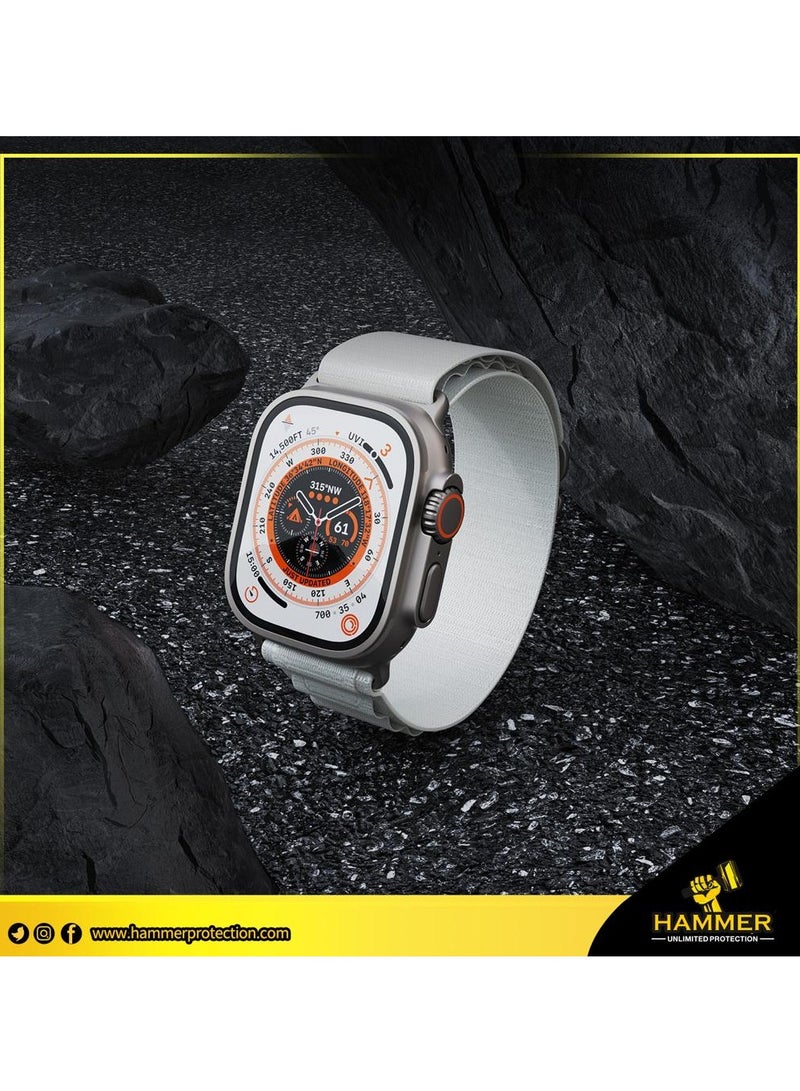 Hammer Apple Watch 49mm 3 in 1 Full Protection Easy to Install Transparent - Image 3