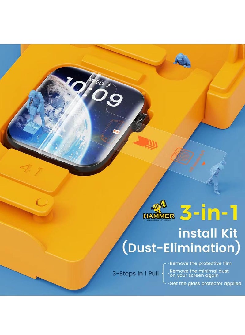 Hammer Apple Watch 49mm 3 in 1 Full Protection Easy to Install Transparent - Image 5