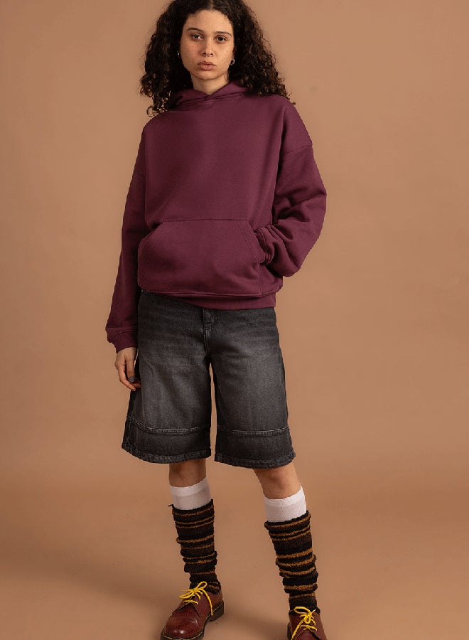 In Your Shoe Deep Cherry Heavy Boxy Hoodie - Image 4