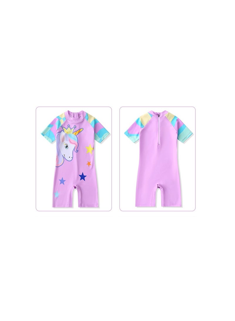 YD Long Sleeved Beach Sunscreen Children's One Piece Swimsuit - Image 2