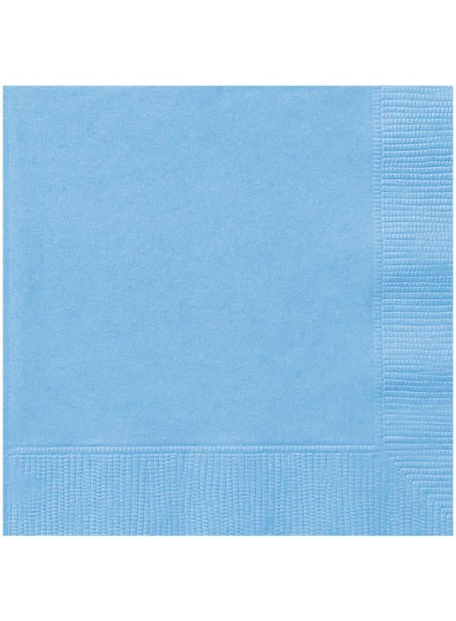Unique Powder Blue Beverage Napkins - Pack Of 20 - Image 1