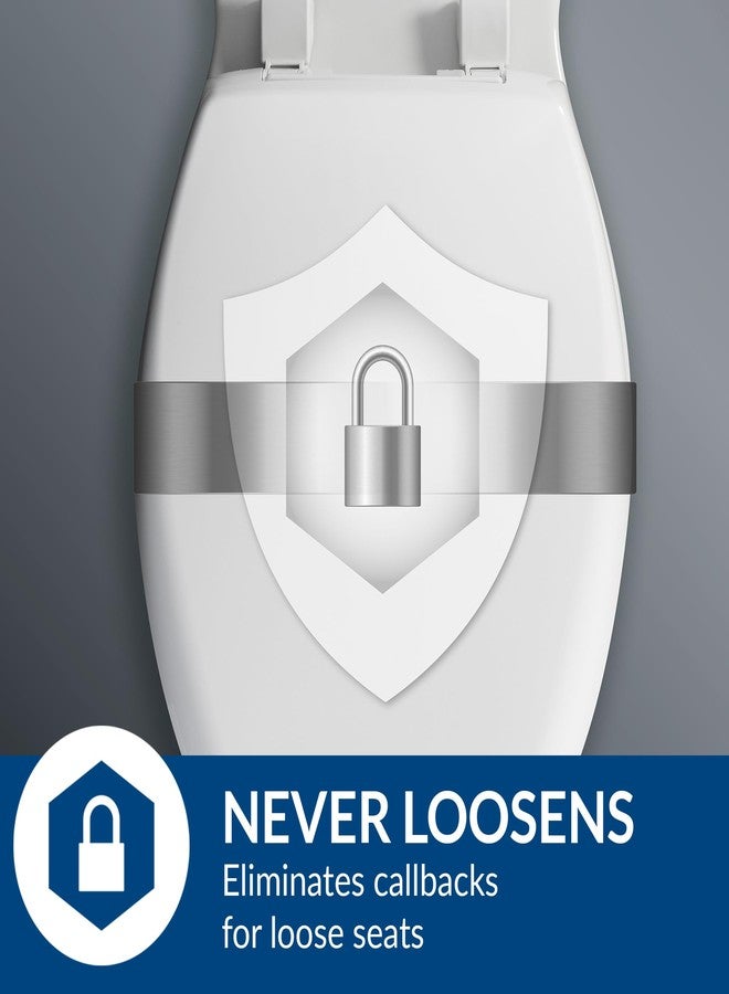 بميس مقعد مرحاض تجاري BEMIS 7900TDGSL شديد التحمل مغلق من الأمام مع غطاء، مقعد صناعي بدون انزلاق مع تركيب آمن، صنع في الولايات المتحدة الأمريكية، مستطيل، أبيض - Image 4