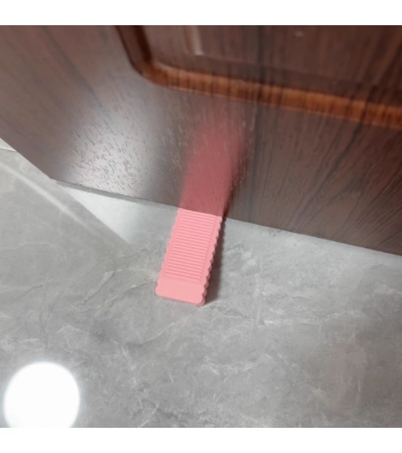 4 قطع من واقيات الأبواب السوداء الثقيلة غير القابلة للانزلاق، مطاط متين مضاد للاصطدام لحماية الأرضية - Image 2