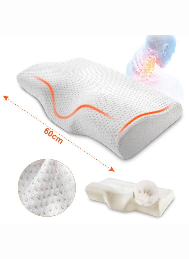 Monda - Memory Foam Pillow Anti-Snore Pillows Ergonomic Orthopedic Pillow for Neck Support and Shoulder Pain Relief Side Sleeper Contour Pillow with Washable Cover - Image 1
